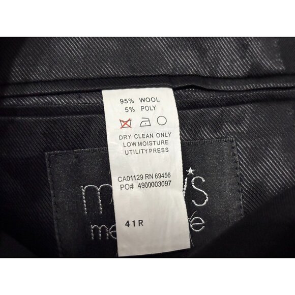 Michael Kors Mens Blazer Jacket Size 41R Black Solid Wool 3 Button Sport Coat - Picture 5 of 6